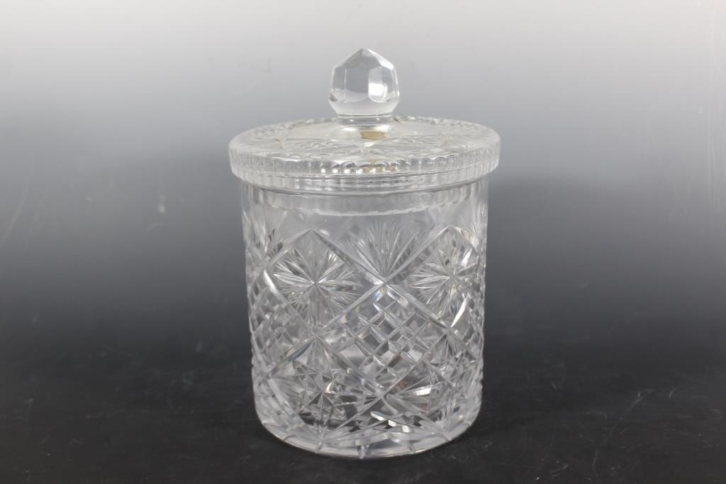 Lead Crystal Bicuit Jar, Large