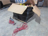 Box of Connectors, Slings, and Warehouse Lights-