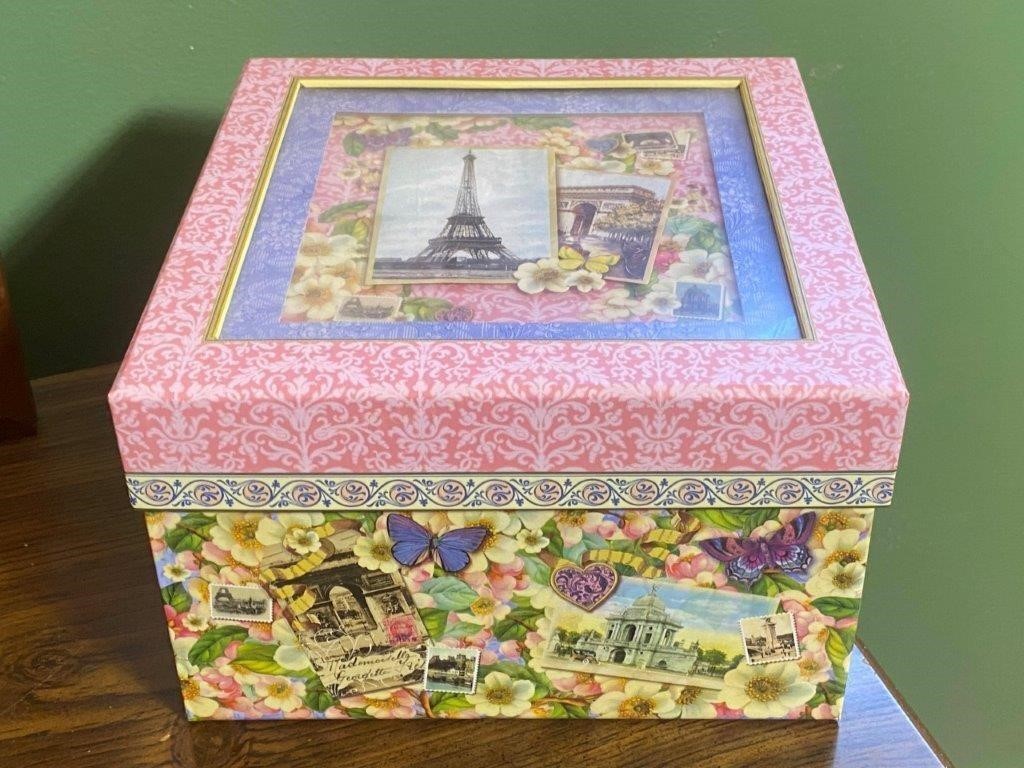 Paris Theme Keepsake Box