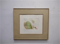 Charlotte Reine Signed Colorized Etching