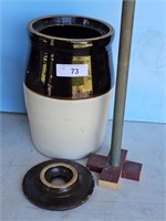 Twelve inch crock butter churn