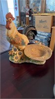 Rooster decor with farm hat bowl