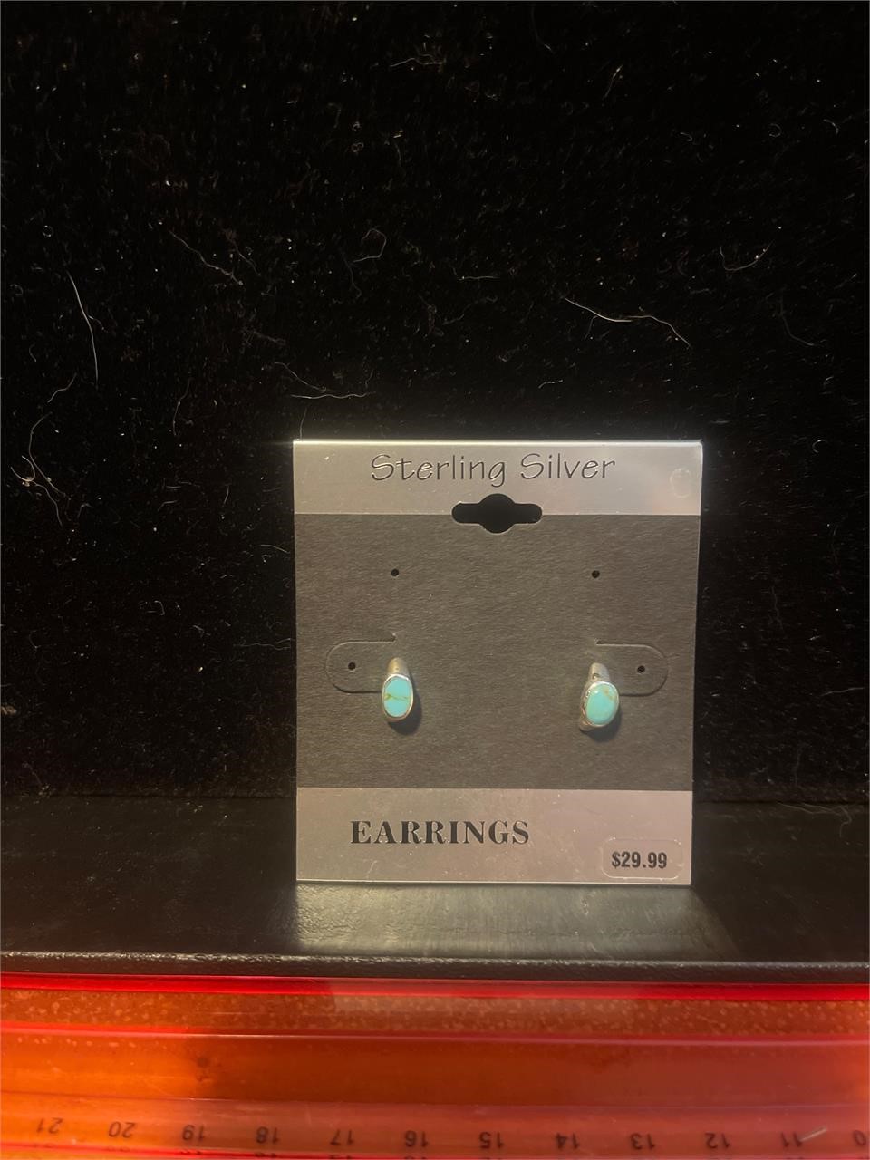 New sterling silver pierced earrings
