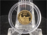 14K Gold Mini Coin in holder w/COA - 1/2 gram