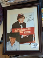 Signed Mickey Dolenz framed print