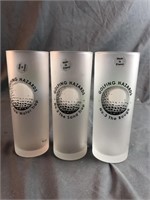 Group of 3 Frosted Glass Golfing Hazards