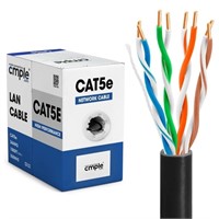 1000ft Cat5e Riser Ethernet Cable Black...