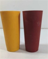 Vintage Tupperware Yellow and Red Tumblers