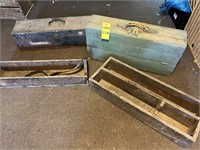 4 Vintage Wooden Tool Boxes