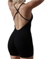 AUROLA Strapy Romper for Women Workout Yoga Gym Se