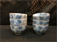 Blue Painted Porcelain Chinese Teacups