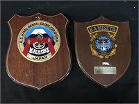 2 Wood Navy Plaques