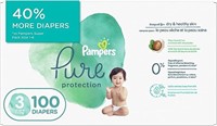 Pampers Diapers Size 3, 100 Count - Pure
