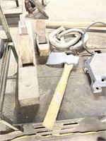Vintage planers, ax and horseshoes