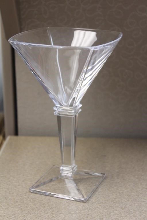 Mid Century Modern Clear Glass Cup