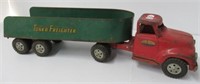 Pressed steel Tonka freighter truck with trailer.