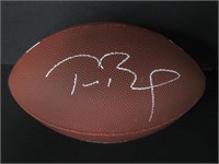 Tom Brady signed brown football COA