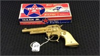 Texan Jr. Gold Plated Toy Pistol by Hubley