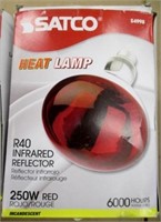 3 Satco R40 Infrared Heat Lamps