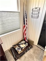 American Flag on Pole, Rugs, Solar Light Kit