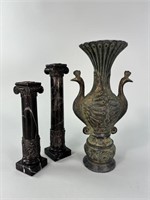 Vase and Candle Holders