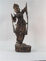 Hand Carved Wooden Dancer Statue