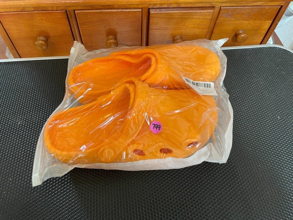 NEW Orange Clogs Size 10