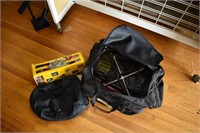 Duffle Bag w/ 2 Jumper Cables in Bags, and more