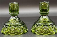 Le Smith Emerald Moon & Stars Candle Holders