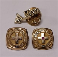 (2) Allen Hospital Years Of Service Pins & More