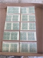 1938 George Washington Plate Block Stamp Lot