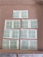 1938 George Washington Plate Block Stamp Lot