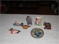 Vintage Miniature Figurines & Glass Hangings