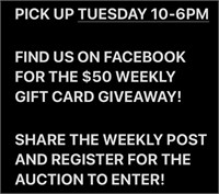 Enter our Facebook Giveaway! Pick up Tuesday 10-6