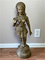 Vintage Hindi Deity 23in Brass Statue Figurine