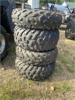 760) Four wheeler tires 2- 25x8x12 & 2- 25x10x12