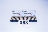 100 ROUNDS OF FEDERAL 9MM 115GR FMJ