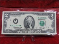 1976 series Bicentennial $2 Banknote Boston.