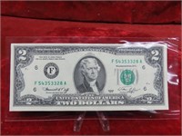 1977 series Bicentennial $2 Banknote Atlanta.
