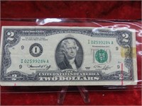 1980 series Bicentennial $2 Banknote