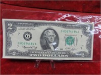 1978 series Bicentennial $2 Banknote Chicago.