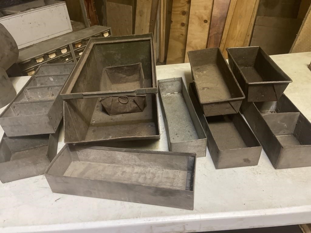 Metal storage boxes