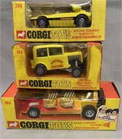 3 Boxed Corgi Wizzwheels Vehicles