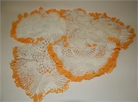 Set of Hand Crocheted Doilies