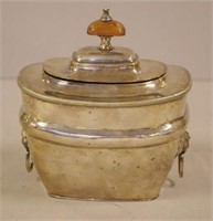 Georgian style silver plated tea caddy