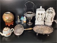 Silver Tray and Flower Vase plus more