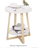 NXN-HOME Round Side Table 2 Tier Modern