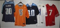 (5) Football jerseys including (2) Tennessee