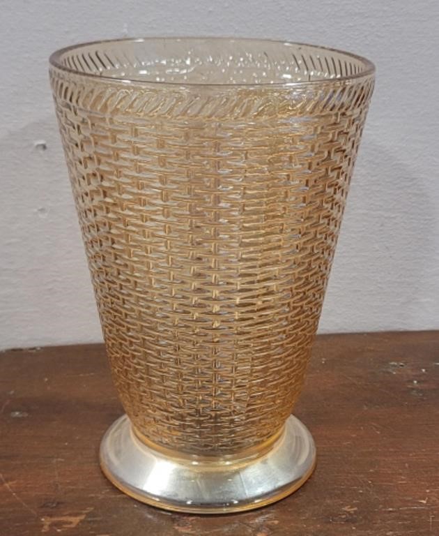 Vintage Westmoreland Basketweave Carnival Glass