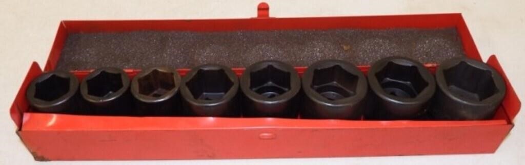 8 Pc. CR-V 3/4" Drive Impact Socket Set